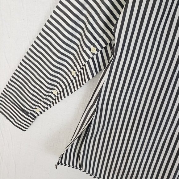 AKRIS Punto Striped Popover Shirt Tunic 100% Cotton Oversized size 4 Minimalist - Picture 14 of 14